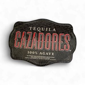 Cazadores Tequila Black and Red Metal Wall Art w/ self adhesive strips on back
